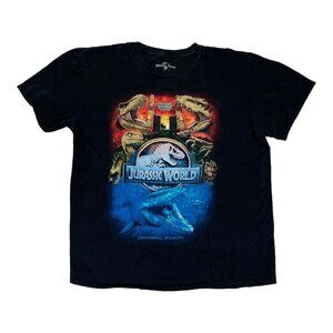 Universal Studios Jurassic World T-Shirt Large Graphic Print Theme Park Dinosaur